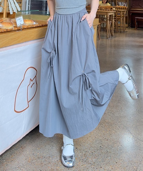 モード スカート リュクス ロング コクーン 予約]SUSTAINABLE COCOON SKIRT/BLACK – Lumier