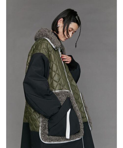 UN3D.（アンスリード）の「BIG COLLAR FABRIC MIX CT / ビッグ