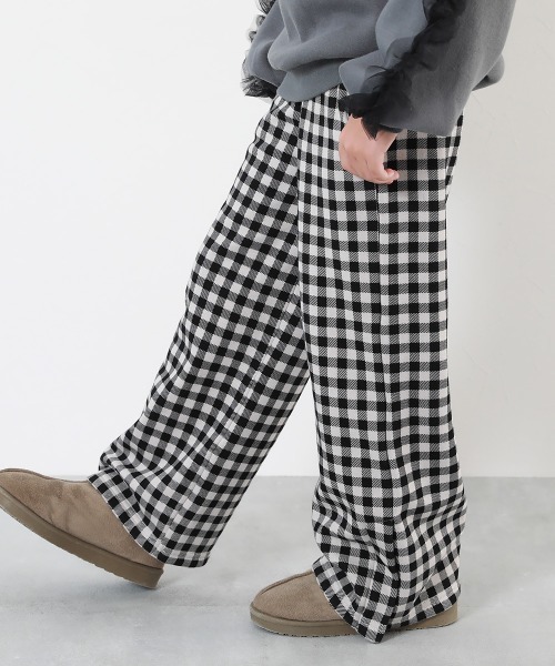 devirock（デビロック）の「RICH WARM 裏シャギープリント フレアパンツ　裏起毛（その他パンツ・キッズ・その他1/その他2/その他3/ブラウン系その他/ブラック系その他2/ブラック系その他・100cm/110cm/120cm/130cm/140cm/150cm/160cm）」の5枚目の写真