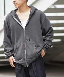 JieDa/ジエダ PIGMENT J LOGO ZIP UP HOODIE JIE-24W-CT09