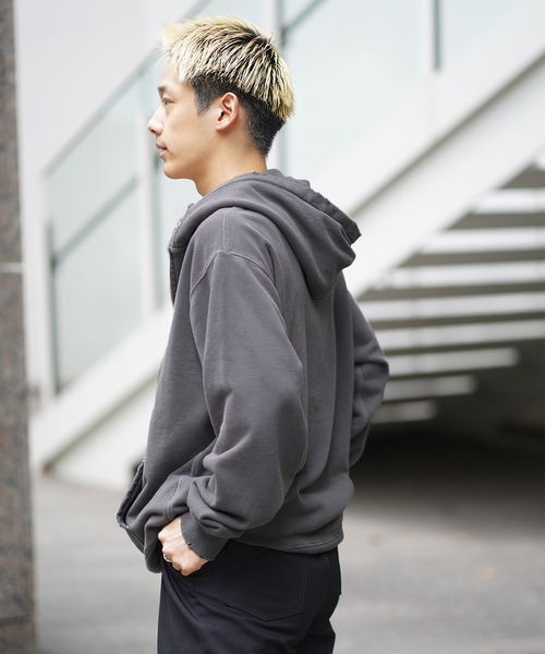 JieDa PIGMENT J LOGO ZIP UP HOODIE 黒 グレー PIGMENT J LOGO ZIP UP HOODIE（パーカー）｜Jieda（ジエダ）の