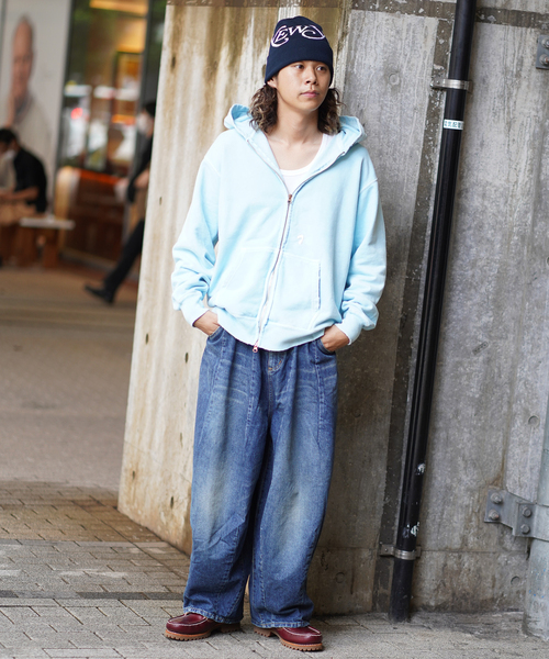 JIEDA(ジエダ)の「JieDa/ジエダ PIGMENT J LOGO ZIP UP HOODIE JIE-24W-CT09(パーカー・メンズ・サックスブルー/レッド/ブラック・FREE)」の12枚目の写真