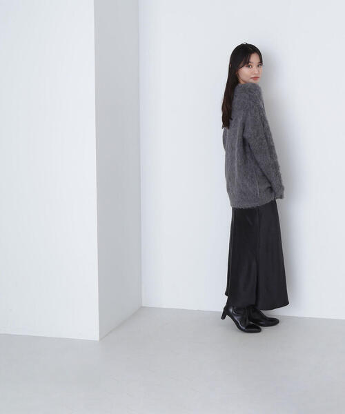 NATURAL BEAUTY BASIC（ナチュラルビューティーベーシック）の「◇起毛ニットシリーズ カーディガン（カーディガン/ボレロ・レディース・ネイビー/チャコールグレー/ブルー・FREE）」の9枚目の写真