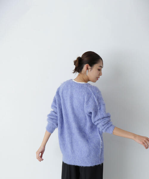 NATURAL BEAUTY BASIC（ナチュラルビューティーベーシック）の「◇起毛ニットシリーズ カーディガン（カーディガン/ボレロ・レディース・ネイビー/チャコールグレー/ブルー・FREE）」の18枚目の写真