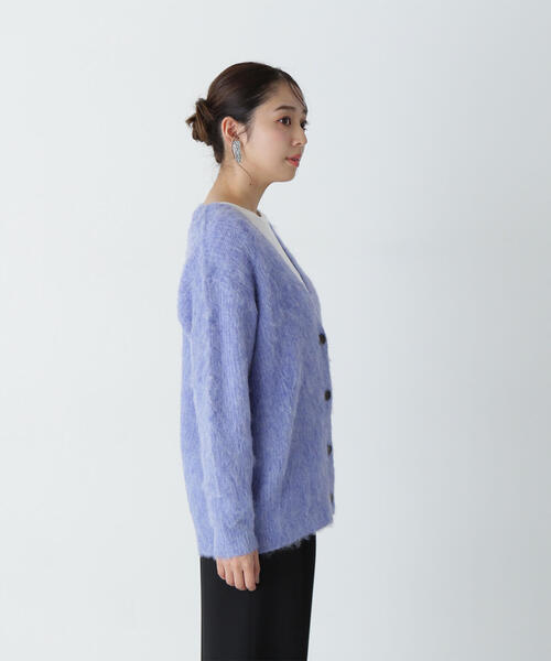 NATURAL BEAUTY BASIC（ナチュラルビューティーベーシック）の「◇起毛ニットシリーズ カーディガン（カーディガン/ボレロ・レディース・ネイビー/チャコールグレー/ブルー・FREE）」の21枚目の写真