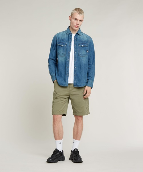 G-STAR（ジースター）の「Slim Denim Shirt/ベーシックデザインスリムデニムシャツ（シャツ/ブラウス・メンズ・インディゴブルー・SMALL/MEDIUM/LARGE/X-LARGE）」の5枚目の写真