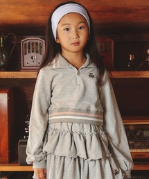 【10C REPIPI】ハーフZIPラインリブトップス