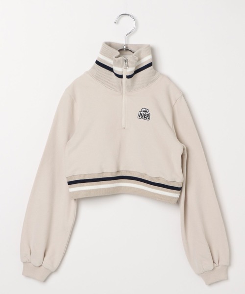 10C REPIPI（ジューシーレピピ）の「【10C REPIPI】ハーフZIPラインリブトップス（スウェット・キッズ・ブラック/グレー/アイボリー・120cm/110cm/130cm）」の2枚目の写真