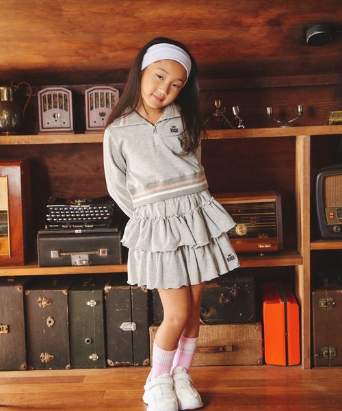 10C REPIPI（ジューシーレピピ）の「【10C REPIPI】ハーフZIPラインリブトップス（スウェット・キッズ・ブラック/グレー/アイボリー・120cm/110cm/130cm）」の5枚目の写真