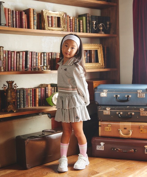 10C REPIPI（ジューシーレピピ）の「【10C REPIPI】ハーフZIPラインリブトップス（スウェット・キッズ・ブラック/グレー/アイボリー・120cm/110cm/130cm）」の8枚目の写真