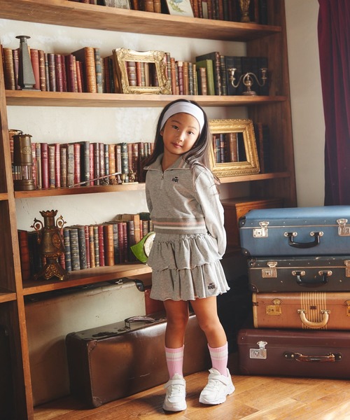 10C REPIPI（ジューシーレピピ）の「【10C REPIPI】ハーフZIPラインリブトップス（スウェット・キッズ・ブラック/グレー/アイボリー・120cm/110cm/130cm）」の10枚目の写真