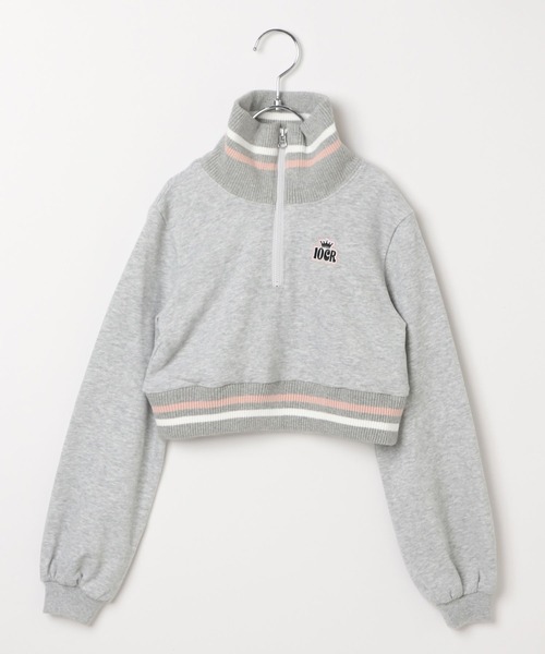 10C REPIPI（ジューシーレピピ）の「【10C REPIPI】ハーフZIPラインリブトップス（スウェット・キッズ・ブラック/グレー/アイボリー・120cm/110cm/130cm）」の12枚目の写真