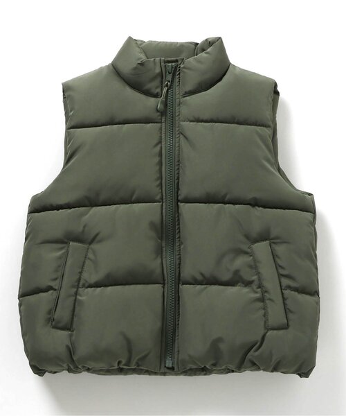 BREEZE（ブリーズ）の「【WEB限定】カラバリボリューム中綿ベスト（ダウンベスト・キッズ・ブラック/カーキ/オフホワイト/ベージュ/ネイビー/ピンク/レッド・80/90/100/110/120/130/140）」の5枚目の写真