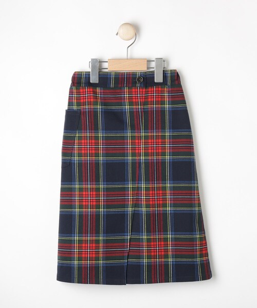 Dessin（デッサン）の「◆チェック巻き風スカート（スカート・キッズ・ブラウン系その他2/ブルー系その他3/スモーキーグリーン系2・14/13/12/11）」の3枚目の写真