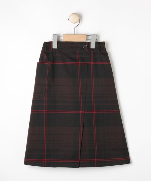 Dessin（デッサン）の「◆チェック巻き風スカート（スカート・キッズ・ブラウン系その他2/ブルー系その他3/スモーキーグリーン系2・14/13/12/11）」の4枚目の写真