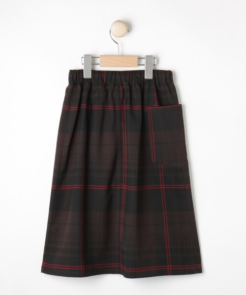Dessin（デッサン）の「◆チェック巻き風スカート（スカート・キッズ・ブラウン系その他2/ブルー系その他3/スモーキーグリーン系2・14/13/12/11）」の5枚目の写真