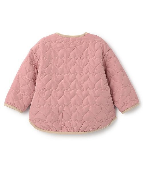 Love&Peace&Money（ラブアンドピースアンドマネー）の「【人気商品再入荷】【直営店で取り扱い無し】ハートキルトブルゾン（ブルゾン・キッズ・ネイビー/ピンク・80ｃｍ/90cm/100cm/110cm/120cm/130cm）」の3枚目の写真