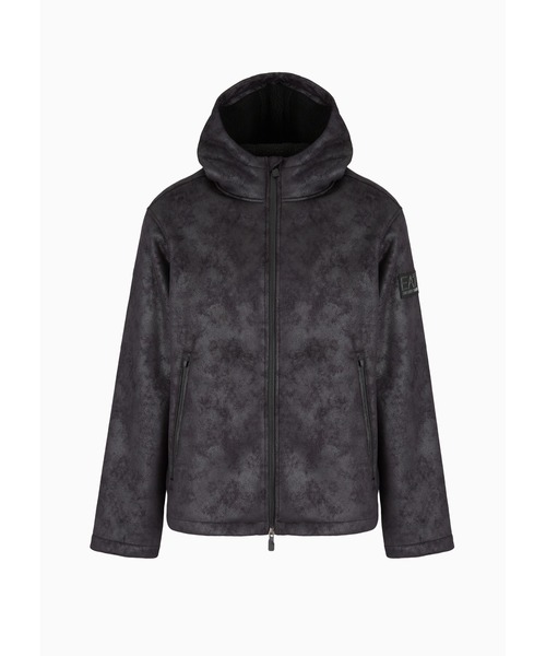 セール】【エンポリオ アルマーニ EA7】フード付きジャケット レザー風