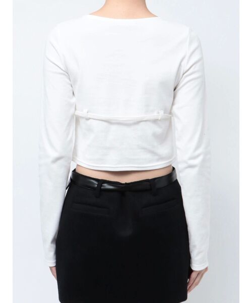 EMODA(エモダ)の「UNDER CHARM FIT L/T(Tシャツ/カットソー・レディース・ブルー/ブラック/ホワイト・FREE)」の7枚目の写真