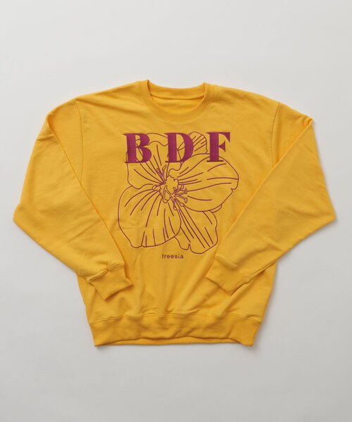 CIAOPANIC（チャオパニック）の「【BDF】フラワー刺繍スウェット（スウェット・レディース・サックスブルー/ライトグレー/ホワイト/オレンジ/イエロー/ネイビー/ピンク/レッド/ブルー/グレー/チャコールグレー/アイボリー・ONE SIZE）」の10枚目の写真