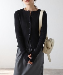 Bonjour Sagan | フィンガーホールクルーネックリブカーディガン(カーディガン/ボレロ)