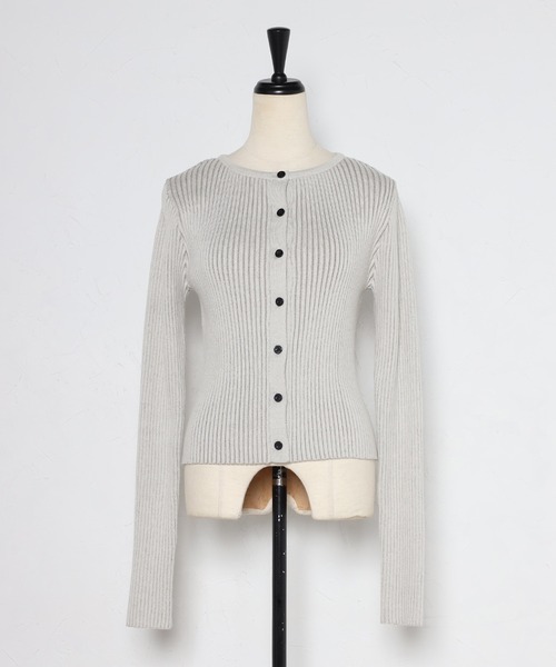 Bonjour Sagan（ボンジュールサガン）の「フィンガーホールクルーネックリブカーディガン（カーディガン/ボレロ・レディース・ブラック/モカ/キナリ/グレー・FREE）」の12枚目の写真