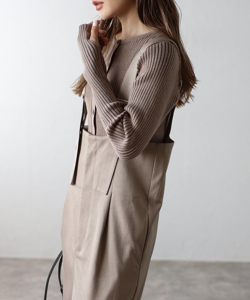 Bonjour Sagan（ボンジュールサガン）の「フィンガーホールクルーネックリブカーディガン（カーディガン/ボレロ・レディース・ブラック/モカ/キナリ/グレー・FREE）」の19枚目の写真