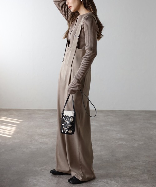 Bonjour Sagan（ボンジュールサガン）の「フィンガーホールクルーネックリブカーディガン（カーディガン/ボレロ・レディース・ブラック/モカ/キナリ/グレー・FREE）」の10枚目の写真