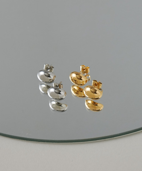 ciite' surgical stainless(シーテサージカルステンレス)の「【 金属アレルギー対応 】 ミニビーンズピアス サージカルステンレス (両耳用)(ピアス(両耳用)・レディース・シルバー/ゴールド・FREE)」の3枚目の写真