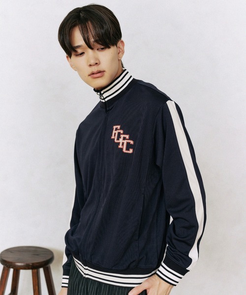 FCMM(エフシーエムエム)の「【UNISEX】LINED TRACK JACKET/ライントラックジャケット(ジャージ・メンズ・ネイビー/ホワイト/ブルー・LARGE/MEDIUM)」の4枚目の写真