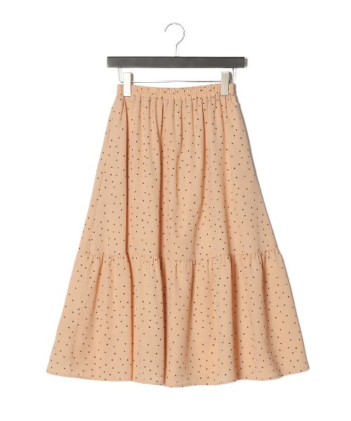 PREFERIR（プレフェリール）の「ドットプリント ティアード スカート（スカート・レディース・ベージュ/ブラック・SMALL/MEDIUM/LARGE）」の9枚目の写真