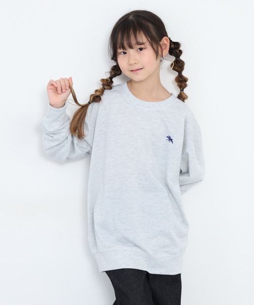 POLOCHAMPS（ポロチャンプス）の「POLOCHAMPS トレーナー KIDS（スウェット・キッズ・ブラック/ダークグリーン/ベージュ/ネイビー/オートミール/杢グレー/ヘザーチャコール/チャコール・110/120/130/140/150/160）」の7枚目の写真