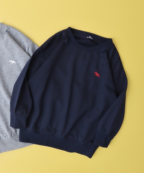 POLOCHAMPS（ポロチャンプス）の「POLOCHAMPS トレーナー KIDS（スウェット・キッズ・ブラック/ダークグリーン/ベージュ/ネイビー/オートミール/杢グレー/ヘザーチャコール/チャコール・110/120/130/140/150/160）」の8枚目の写真