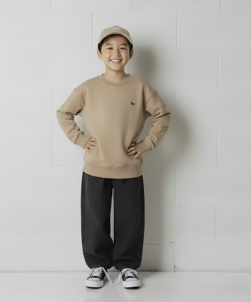 POLOCHAMPS（ポロチャンプス）の「POLOCHAMPS トレーナー KIDS（スウェット・キッズ・ブラック/ダークグリーン/ベージュ/ネイビー/オートミール/杢グレー/ヘザーチャコール/チャコール・110/120/130/140/150/160）」の21枚目の写真