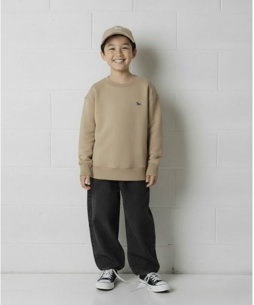 POLOCHAMPS（ポロチャンプス）の「POLOCHAMPS トレーナー KIDS（スウェット・キッズ・ブラック/ダークグリーン/ベージュ/ネイビー/オートミール/杢グレー/ヘザーチャコール/チャコール・110/120/130/140/150/160）」の20枚目の写真
