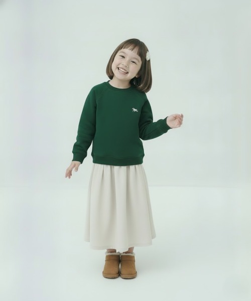POLOCHAMPS（ポロチャンプス）の「POLOCHAMPS トレーナー KIDS（スウェット・キッズ・ブラック/ダークグリーン/ベージュ/ネイビー/オートミール/杢グレー/ヘザーチャコール/チャコール・110/120/130/140/150/160）」の9枚目の写真