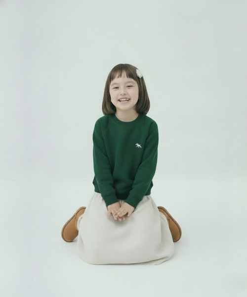 POLOCHAMPS（ポロチャンプス）の「POLOCHAMPS トレーナー KIDS（スウェット・キッズ・ブラック/ダークグリーン/ベージュ/ネイビー/オートミール/杢グレー/ヘザーチャコール/チャコール・110/120/130/140/150/160）」の10枚目の写真