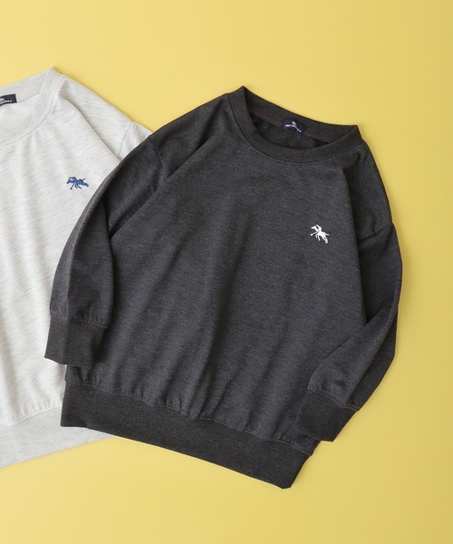 POLOCHAMPS（ポロチャンプス）の「POLOCHAMPS トレーナー KIDS（スウェット・キッズ・ブラック/ダークグリーン/ベージュ/ネイビー/オートミール/杢グレー/ヘザーチャコール/チャコール・110/120/130/140/150/160）」の11枚目の写真