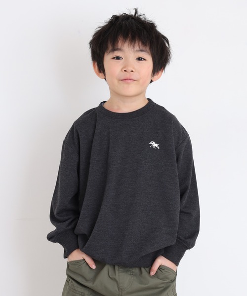 POLOCHAMPS（ポロチャンプス）の「POLOCHAMPS トレーナー KIDS（スウェット・キッズ・ブラック/ダークグリーン/ベージュ/ネイビー/オートミール/杢グレー/ヘザーチャコール/チャコール・110/120/130/140/150/160）」の16枚目の写真