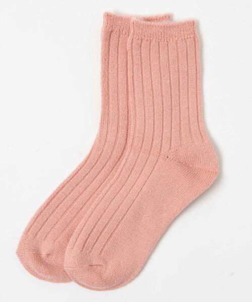 WEGO（ウィゴー）の「WEGO/ぽかぽか裏起毛リブソックス（ソックス/靴下・レディース・オフホワイト/ブラック/サックスブルー/ライトピンク・23-25cm）」の9枚目の写真