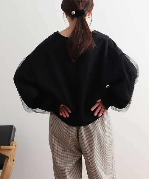 NOAHL(ノアル)の「【NOAHL】袖チュールダブルZIPカーディガン(カーディガン/ボレロ・レディース・オートミール/チャコール/ブラック・FREE)」の12枚目の写真