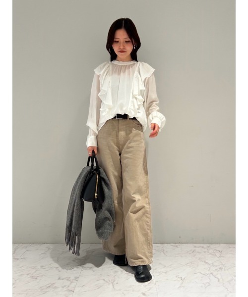 Mila Owen（ミラオーウェン）の「ラッフルデザインギャザーシアー 