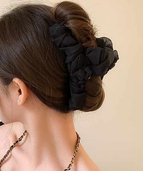 セール】シフォンヘアクリップ（バレッタ/ヘアクリップ