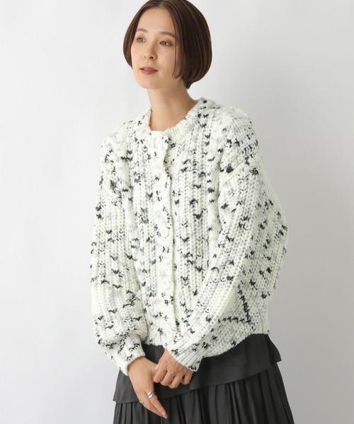 lepsim かつこさんプロデュース　カーディガン 値下げ！新品］EPSIMかつこ企画 レース編みカーディガンLEPSIM白