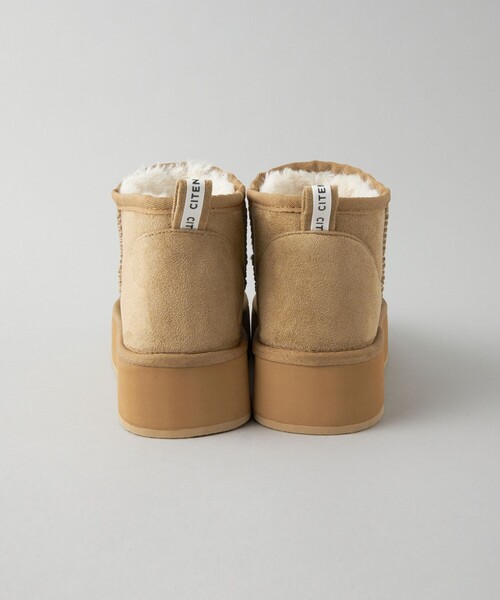 CITEN（シテン）の「＜CITEN＞ボリュームソール フェイクムートンブーツ（ブーツ・レディース・グレー/ベージュ・M/S/L）」の7枚目の写真