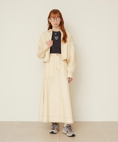 MILKFED.(ミルクフェド)の「BEAR COMPACT S/S TEE(Tシャツ/カットソー・レディース・オフホワイト/チャコール/ライトパープル・S/M)」の19枚目の写真
