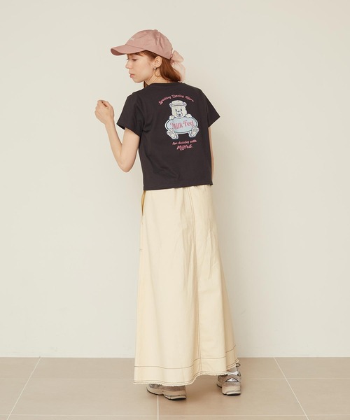 MILKFED.(ミルクフェド)の「BEAR COMPACT S/S TEE(Tシャツ/カットソー・レディース・オフホワイト/チャコール/ライトパープル・S/M)」の12枚目の写真
