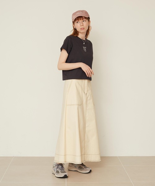 MILKFED.(ミルクフェド)の「BEAR COMPACT S/S TEE(Tシャツ/カットソー・レディース・オフホワイト/チャコール/ライトパープル・S/M)」の15枚目の写真