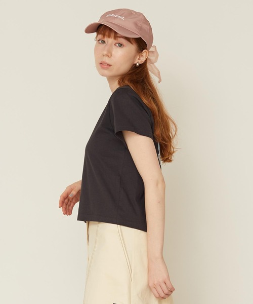MILKFED.(ミルクフェド)の「BEAR COMPACT S/S TEE(Tシャツ/カットソー・レディース・オフホワイト/チャコール/ライトパープル・S/M)」の7枚目の写真