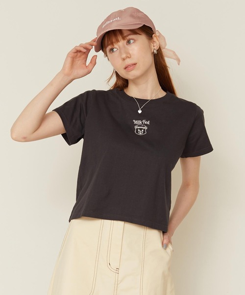 MILKFED.(ミルクフェド)の「BEAR COMPACT S/S TEE(Tシャツ/カットソー・レディース・オフホワイト/チャコール/ライトパープル・S/M)」の4枚目の写真